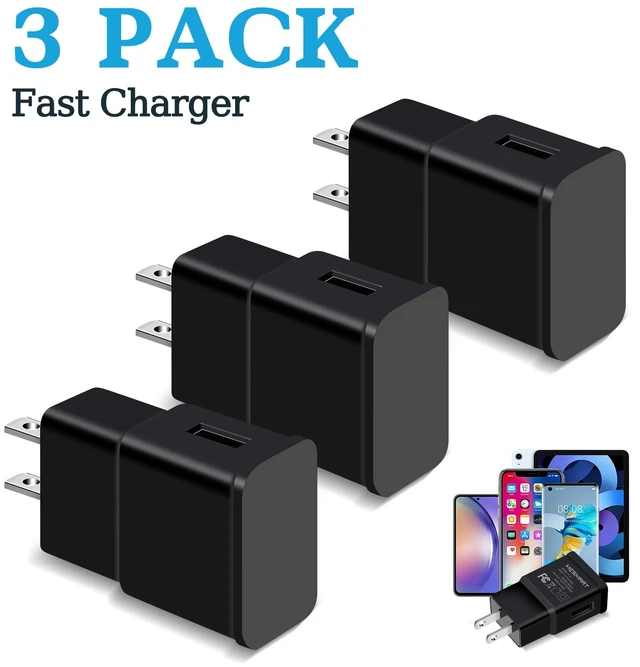 Main image of 3Pack Limited Stock! 2A Foldable Wall Charger Home Travel Power Adapter For Samsung Galaxy S9 S9+ S8 S8+ S10 S10+ S20 S20+ S21 S22 S23 Ultra FE 5G Note & A Series Phones