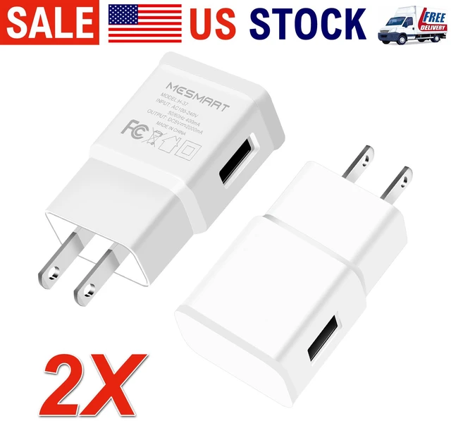 Main image of 2Pack Limited Stock! 2A Foldable Wall Charger Home Travel Power Adapter For Samsung Galaxy S9 S9+ S8 S8+ S10 S10+ S20 S20+ S21 S22 S23 Ultra FE 5G Note & A Series Phones