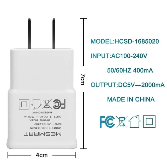 Alt view image 2 of 7 - 2Pack Limited Stock! 2A Foldable Wall Charger Home Travel Power Adapter For Samsung Galaxy S9 S9+ S8 S8+ S10 S10+ S20 S20+ S21 S22 S23 Ultra FE 5G Note & A Series Phones
