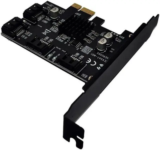 Alt view image 4 of 6 - 1pc 4 Ports 6G PCI-E to SATA 3.0 Expansion Card Controller Converter for Windows