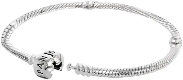 Alt view image 2 of 7 - Genuine PANDORA Sterling Silver 6.7 Lobster Claw Charm Bracelet 590702HV-17"