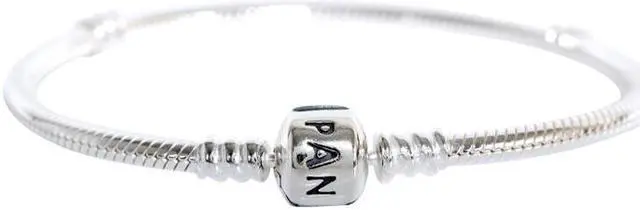 Alt view image 4 of 7 - Genuine PANDORA Sterling Silver 6.7 Lobster Claw Charm Bracelet 590702HV-17"