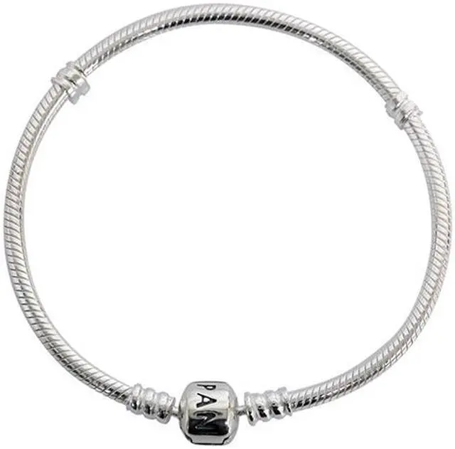 Alt view image 4 of 8 - Genuine PANDORA Sterling Silver 7.1 Bead Clasp Charm Bracelet 590702HV-18"
