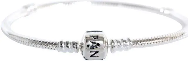 Alt view image 3 of 9 - Genuine PANDORA Sterling Silver 9.1 Bead Clasp Charm Bracelet 590702HV-23"