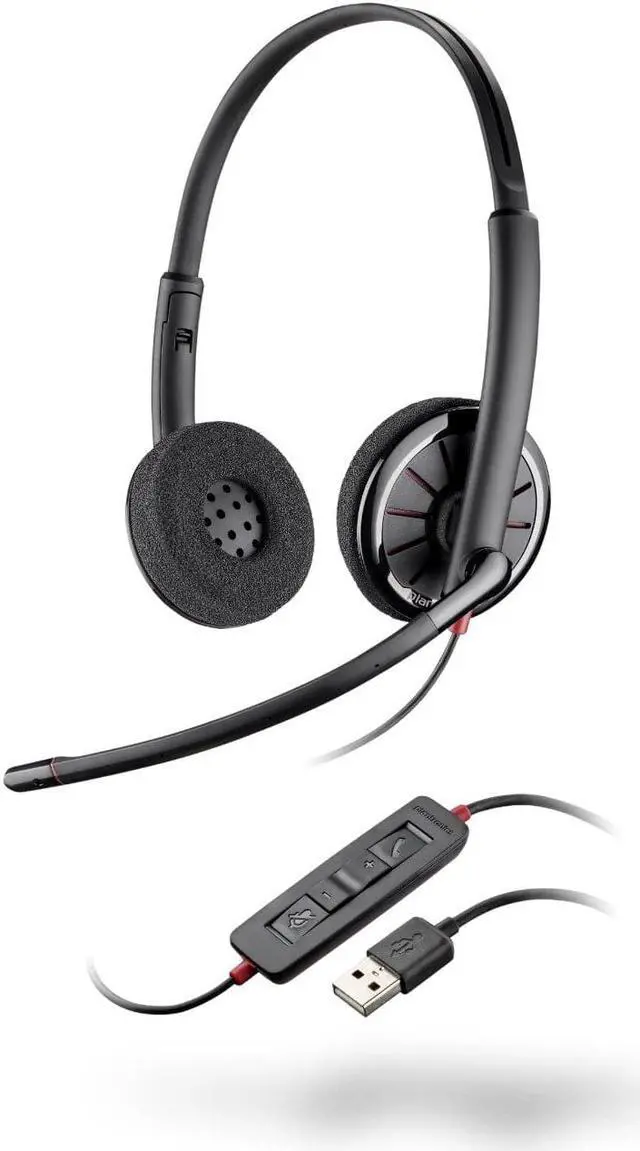 Alt view image 4 of 5 - Plantronics Blackwire C320, USB Wired, Headset with Mic., Canada Warranty, Black (85619-01)
