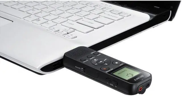 Alt view image 8 of 20 - Sony ICD-PX370 4GB Mono MP3 Digital Voice Recorder with Built-in USB - Black