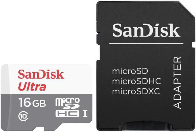 Main image of UNIVERSAL SANDISK 16GB MICRO SD MEMORY CARD WITH ADAPTER/CLASS 10