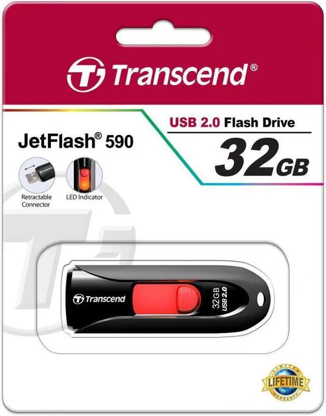 Alt view image 6 of 20 - Transcend JetFlash 590 32GB USB 2.0 Flash Drive Model TS32GJF590K