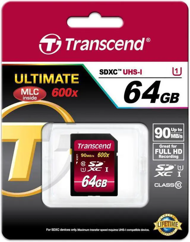 Alt view image 15 of 20 - Transcend 64GB SDXC Class 10 UHS-I 80MB/Sec Flash Memory Card Model TS64GSDXC10U1