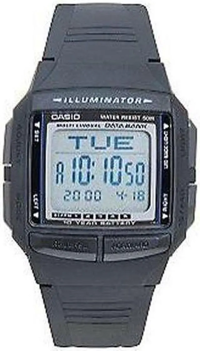 Alt view image 9 of 19 - Casio DB36-1AV Casual Men's Multi-Lingual Databank Digital Sports Watch - Black