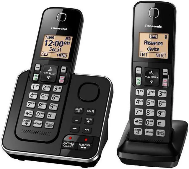Alt view image 4 of 20 - PANASONIC KX-TGC362B DECT 6.0, 2 HANDSETS, CID, ITAD