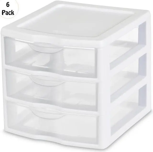 Alt view image 2 of 11 - Sterilite Mini Unit 3Drawr Clr 2194-2040