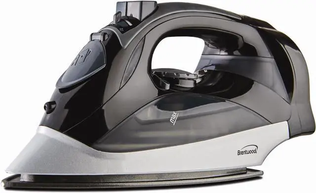 Alt view image 9 of 18 - Brentwood Appliances MPI-59B Power Nonstick Steam Iron with Retractable Cord, Black