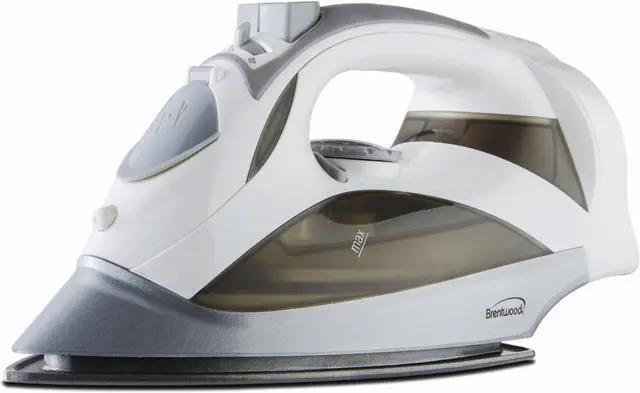 Alt view image 4 of 15 - BRENTWOOD MPI-59W Steam Iron with Retractable Cord, White