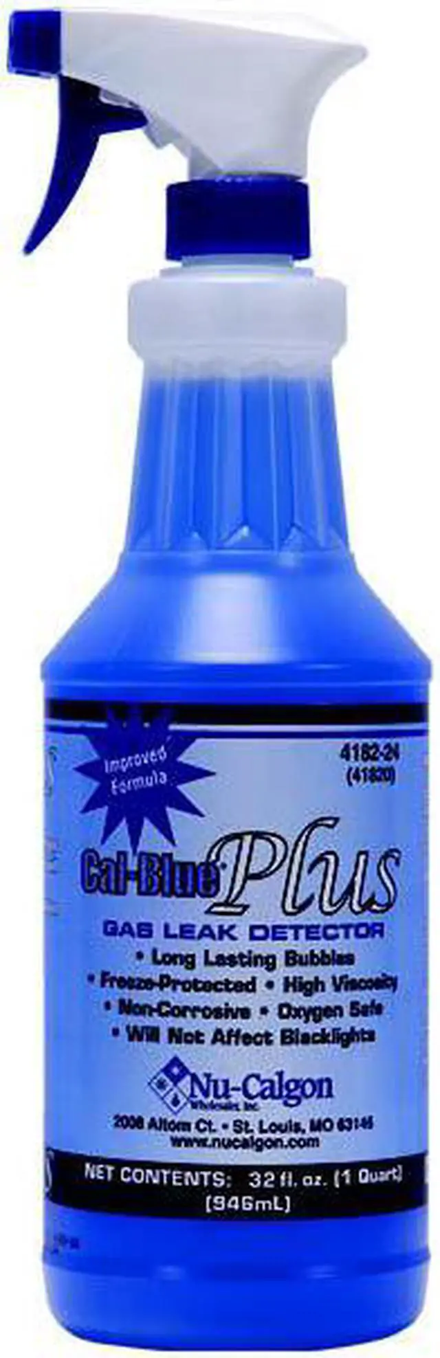 Alt view image 2 of 6 - NU-CALGON 4182-24 Cal-Blue Micro Leak Detector, Liquid, 1 qt Spray Bottle,