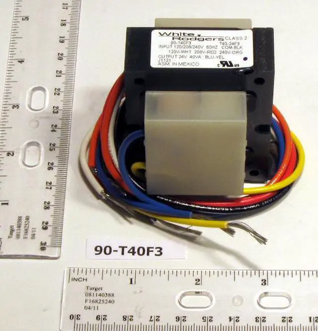 Alt view image 4 of 4 - White-Rodgers Cls 2 Trnsfrmr,40VA,Open,Foot  90-T40F3