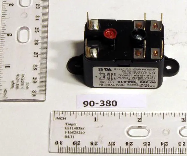 Alt view image 3 of 4 - WHITE-RODGERS 90-380 Relay,Fan,24 Vac