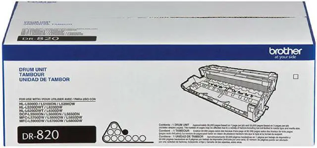 Main image of Brother MFC-5850DW (DR820) Original Black Drum Unit (30,000 yield)