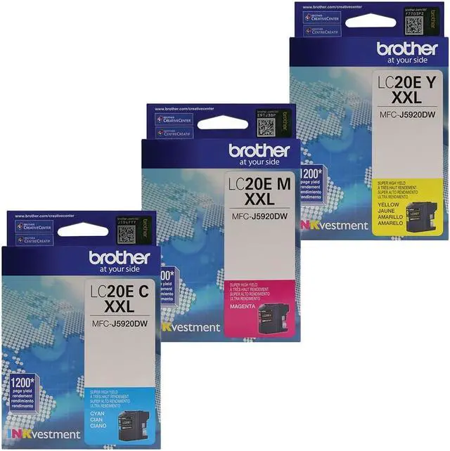 Main image of Brother LC20E Super High Yield Ink Cartridge Set Colors Only (CMY)