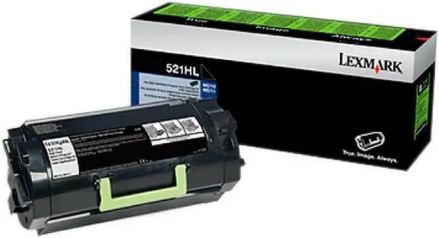 Main image of Lexmark MS710 (521HL) High Yield Return Program Black Toner Cartridge for Label Applications (25,000 Yield)