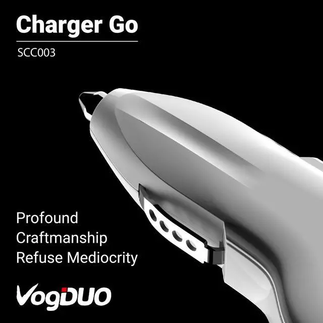 Alt view image 3 of 6 - VogDUO 27W Type-C & Type-A Car Charger, ultra-slim, travel-friendly, compatible with iPhone, iPad, Apple Watch, and more- White