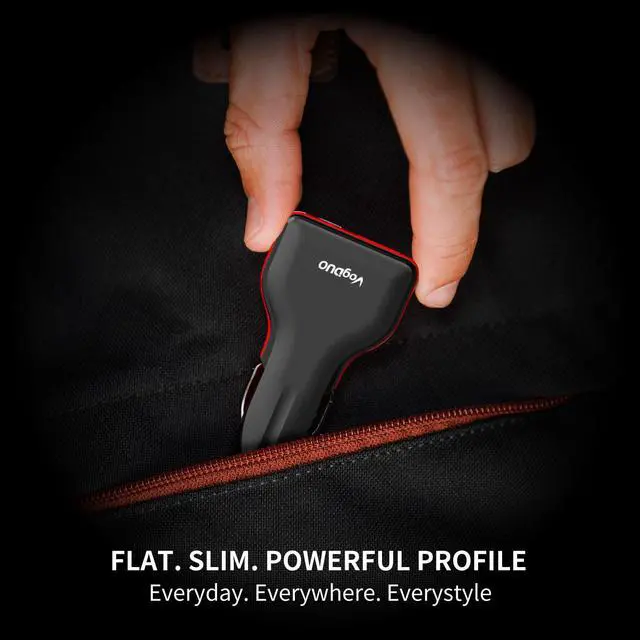 Alt view image 5 of 7 - VogDUO Deluxe Charger Kit, 10000mAh Power Delivery Power Bank, 57W PD Car Charger, USB-C to USB-C cables, Premium zipper case, compatible with iPhone series, Samsung Galaxy, iPad, MacbBook, Black