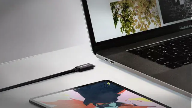 Alt view image 4 of 4 - VogDUO USB-C 3.1 to USB-C 3.1 Cable (3.3ft), Supports PD charging up to 60W, 4K resolution, Embed E-Mark chip, USB-IF certified