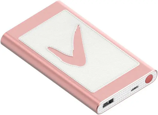 Main image of VogDUO Power Go, 10000mAh Power Bank, USB-C, Ultra-Compact, PD charging, External Battery for iPhone 14, 13, 12, 11 Pro Max Xs X 8 Samsung S10 Note 10 Pixel 4XL 3XL, iPad Pro 2019 and More, Rose Gold