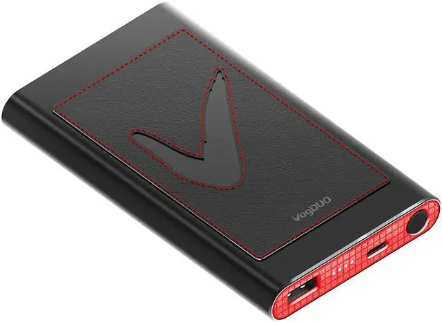 Main image of VogDUO Power Go, 10000mAh Power Bank, USB-C, Ultra-Compact, Fast charging, External Battery for iPhone 14, 13, 12, 11 Pro Max Xs X 8 Samsung S10 Note 10 Pixel 4XL 3XL, iPad Pro 2019 and More, Black