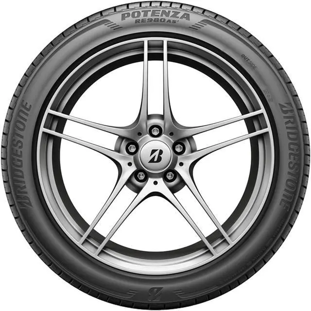 Alt view image 2 of 3 - 225/40R18 92W XL - Bridgestone Potenza RE980AS+ High Performance All Season Tire
