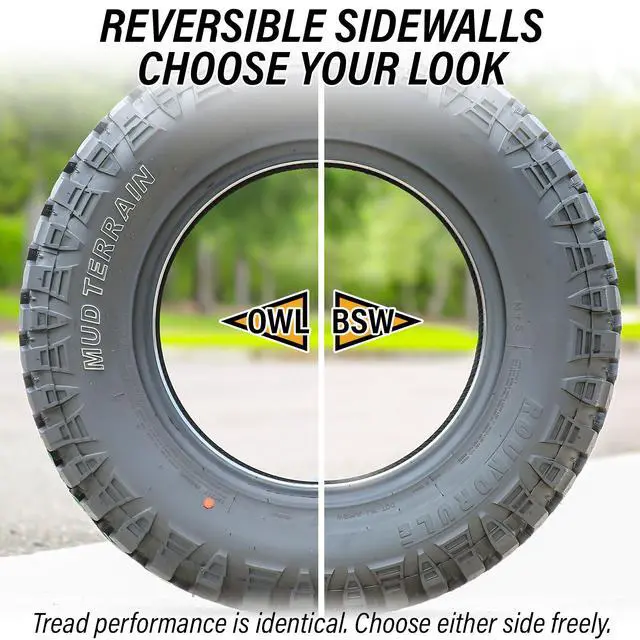 Alt view image 3 of 7 - 225/75R16 115/112Q E (10 Ply) - Roundrule M866 Mud Tire