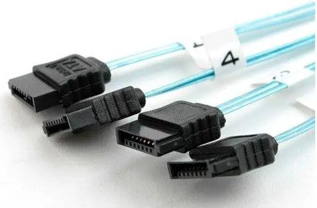 Alt view image 2 of 3 - Internal Mini SAS (SFF-8087) to 4x SATA 7-Pin F Forward Breakout Cable 50CM