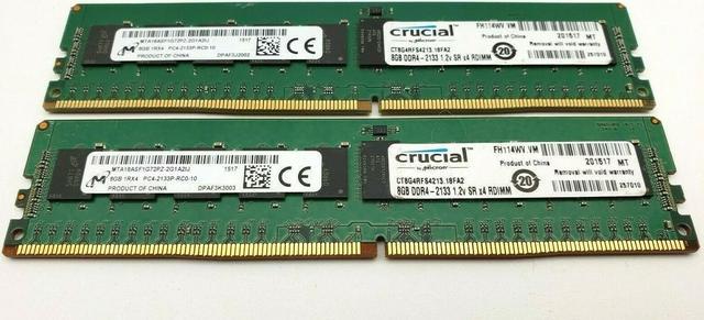 Crucial CT8G4RFS4213 8GB DDR4 2133MHZ ECC Registered Memory (1x8GB