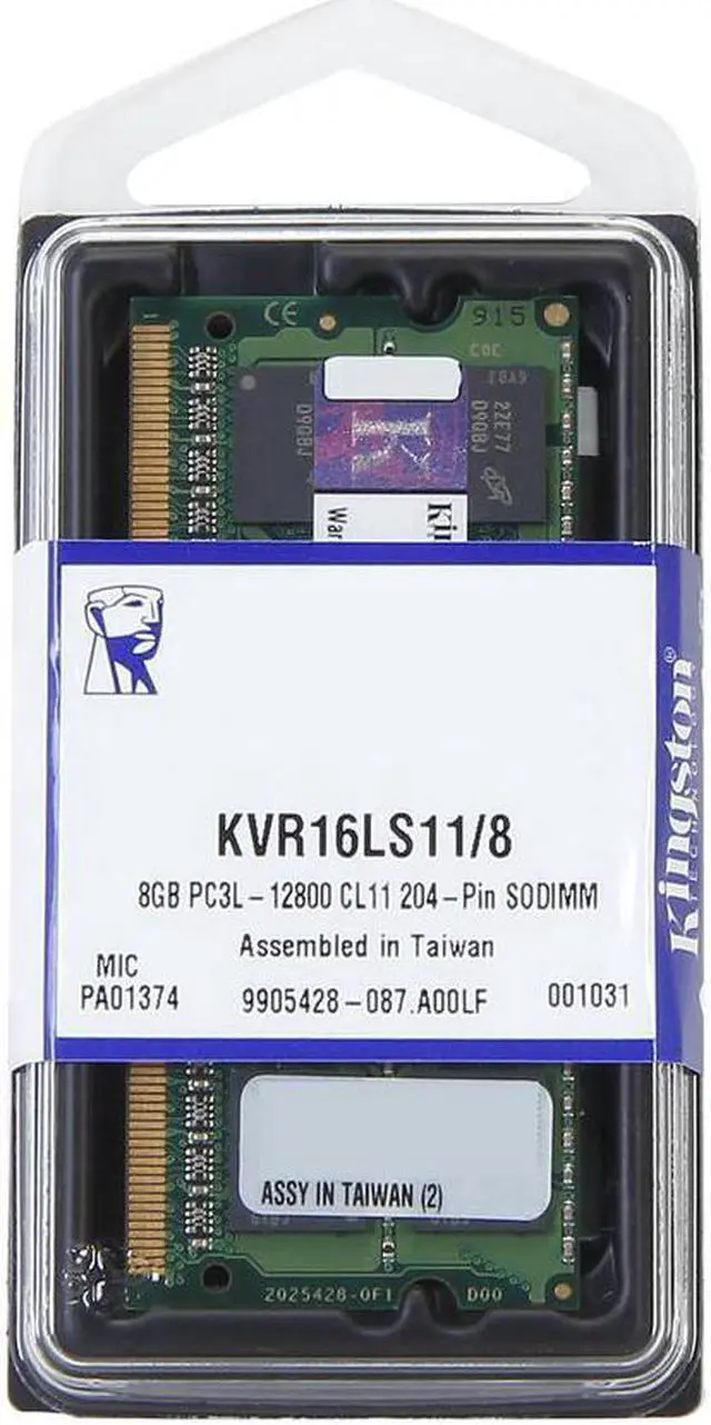 Alt view image 2 of 3 - Kingston 8GB 204-Pin DDR3 SO-DIMM DDR3L 1600 (PC3L 12800) Laptop Memory Model KVR16LS11/8