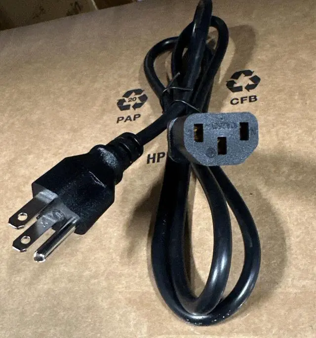 Alt view image 2 of 2 - Universal PC Power Cord 3ft Black 3 connector to C13