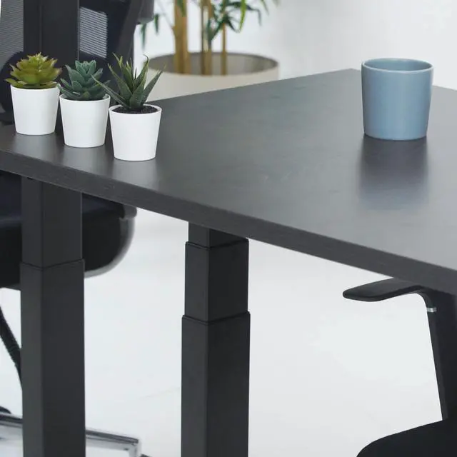 Alt view image 4 of 7 - MotionGrey - German Electric Dual Motor, Height Adjustable Standing Desk, Ergonomic Stand Up Desk, Adjustable Computer Sit Stand Desk Stand - Great for Office & Home Use(Tabletop not Included) (Black)