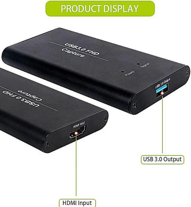 Alt view image 6 of 7 - Sengulink 4K USB 3.0 HDMI Game Video Capture Card - Real 60fps, No Delay, Compatible with PS4, Wii, Xbox, Phone, TV, STB, PC for Live Streaming & Conference Recording
