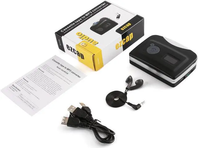Alt view image 7 of 7 - Ezcap 230 USB Cassette Tape Player Converter Portable Cassette Player Walkman Convert to MP3 into USB Flash Drive Adapter Music Player No Need Driver& PC