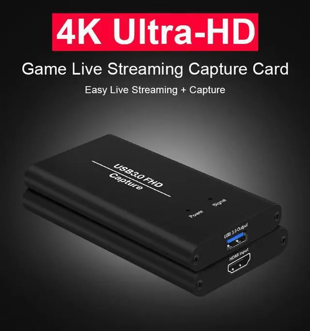 Alt view image 2 of 7 - Sengulink 4K USB 3.0 HDMI Game Video Capture Card - Real 60fps, No Delay, Compatible with PS4, Wii, Xbox, Phone, TV, STB, PC for Live Streaming & Conference Recording