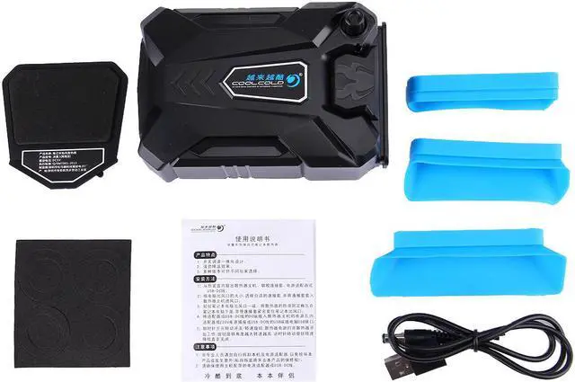 Alt view image 4 of 7 - Portable Laptop Cooling Fan Notebook Radiator Vacuum Cooler Mute Air Extracting Fast Dropdown CPU Temperature Cooling Pad External USB Laptop Cooling