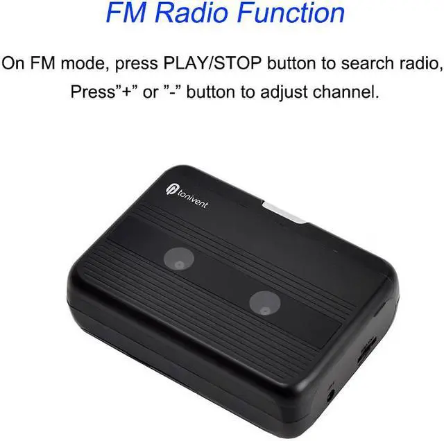 Alt view image 5 of 7 - Bluetooth Transmitter Walkman Stereo Cassette Player with FM Radio Auto-revers function Personal Bluetooth Cassette Player Transmit Tape Music to Bluetooth Earphone or Speaker