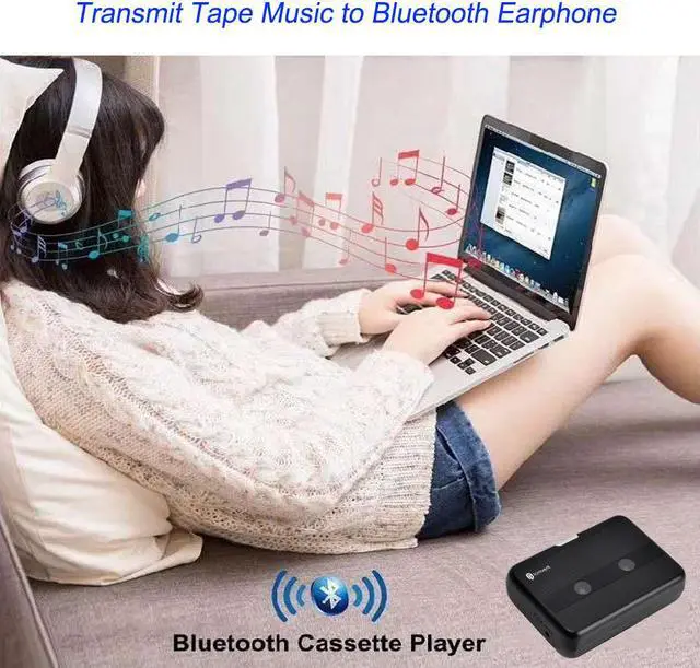 Alt view image 2 of 7 - Bluetooth Transmitter Walkman Stereo Cassette Player with FM Radio Auto-revers function Personal Bluetooth Cassette Player Transmit Tape Music to Bluetooth Earphone or Speaker