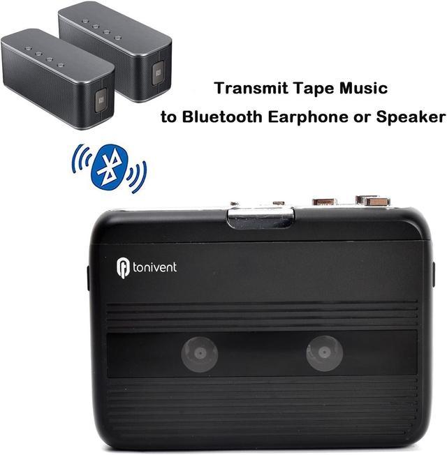 Bluetooth Transmitter Walkman Stereo Cassette Player with FM Radio Auto-revers  function Personal Bluetooth Cassette Player Transmit Tape Music to Bluetooth  Earphone or Speaker 