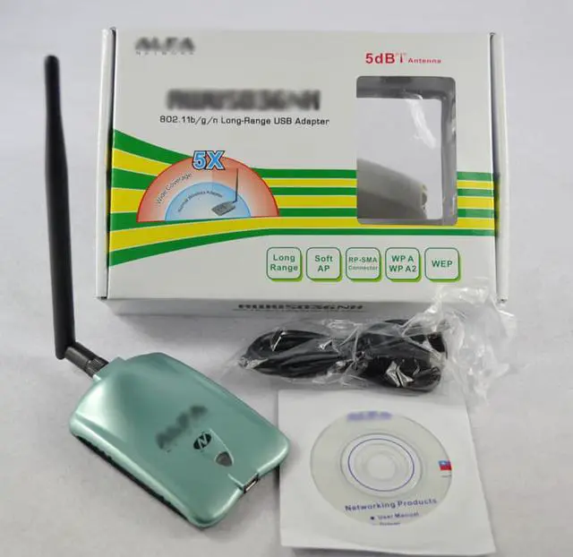 Alt view image 5 of 5 - RT3070L Chipset Wireless USB Adapter High Power 150Mbps USB Wifi Network Card 2.4G 82.11b/g/n Long Range Wireless 5dBi Antenna Soft AP Network Desktop Wifi Receiver for Windows 7/Windows 8/WIN 10