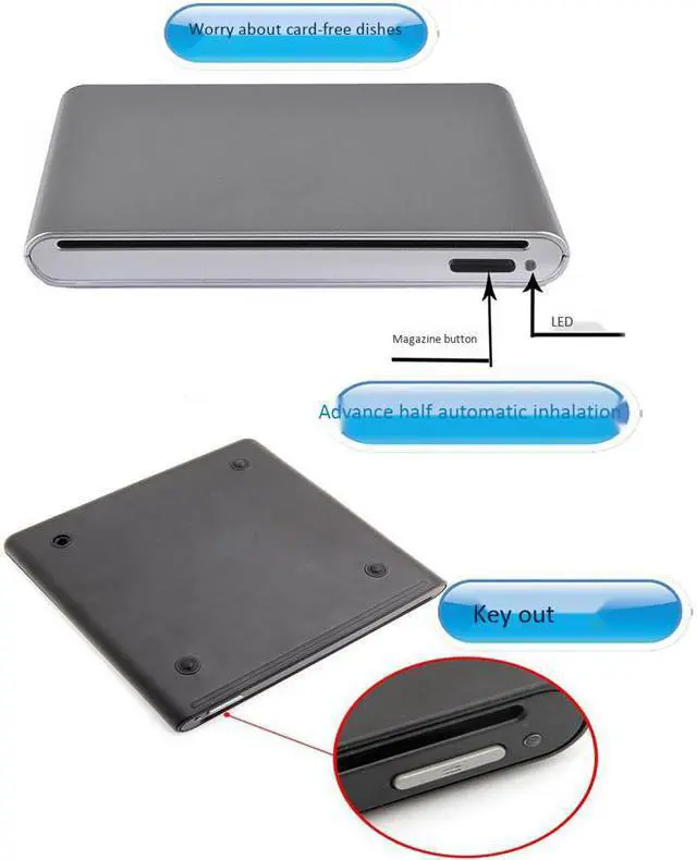 Alt view image 5 of 7 - External 3D Blu-Ray Burner DVD Writer Drive USB 3.0 Blu-ray Drive Player CD DVD Recorder Reader for Windows XP/7/8/10, Mac OS