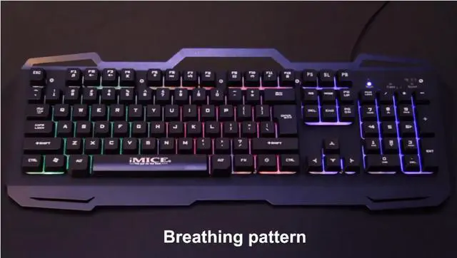 Alt view image 2 of 7 - IMICE Gaming Keyboard Wired USB Gamer Keyboards 104 Keys Computer Keyboard Metal Panel Floating Backlit Keyboard For Desktop/PC