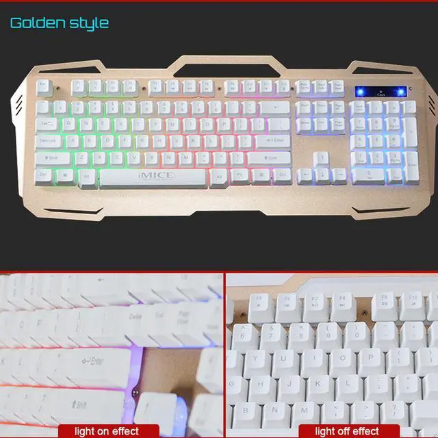 Alt view image 3 of 7 - IMICE Gaming Keyboard Wired USB Gamer Keyboards 104 Keys Computer Keyboard Metal Panel Floating Backlit Keyboard For Desktop/PC