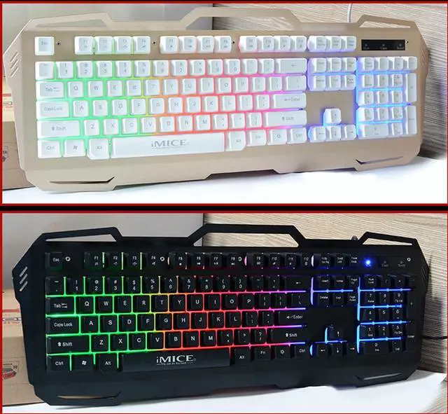 Alt view image 5 of 7 - IMICE Gaming Keyboard Wired USB Gamer Keyboards 104 Keys Computer Keyboard Metal Panel Floating Backlit Keyboard For Desktop/PC