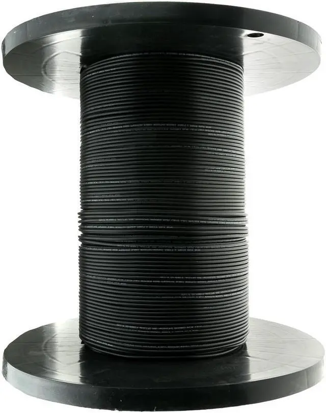 Alt view image 4 of 5 - 6 Fiber Indoor/Outdoor Fiber Optic Cable, Singlemode, 9/125, Riser Rated, Spool, 1000 foot - Black