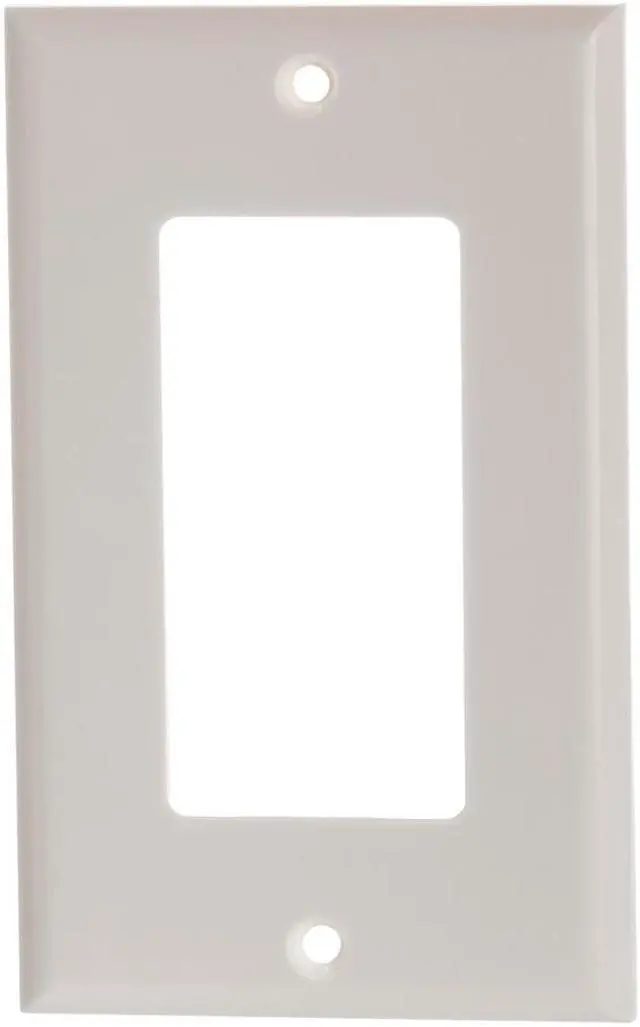 Alt view image 5 of 6 - Cmple - 1-Gang Decora Wall Plate Standard Size Decorator Light Switch or Receptacle Outlet Wall Plate - White